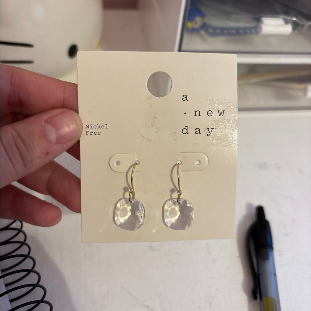 A New Day Shimmering Plastic Drop Earrings